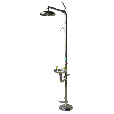 Combiné Douche et Laveur d’Yeux sur Pied avec Pédale - Inox - DPL62