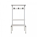 Banc en aluminium avec partie supérieure