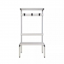 Banc en aluminium avec partie supérieure