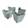 Kit couvre pieds en plastique, 60x60x100 mm