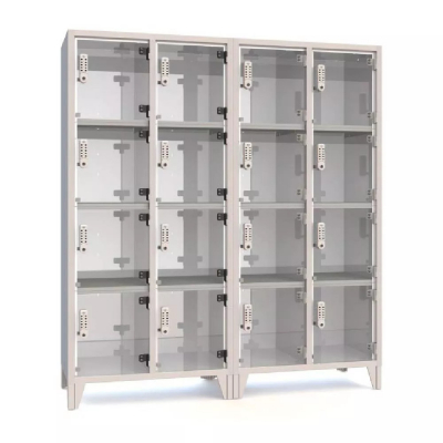 Porte en plexiglass gris Casier Vestiaire – Robuste, moderne et sécurisée