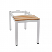 Socle-banc avec assise 3 lattes pour vestiaire métallique