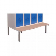 Socle-banc pour vestiaire métallique
