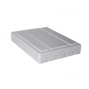 Socle réhausseur en PEHD gris pour vestiaire water proof