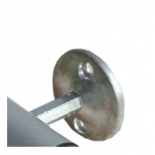 Support pour barre échelle vestiaire métallique – acier gris 50x150x50 mm robuste