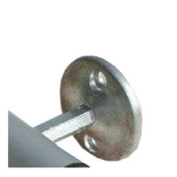 Support pour barre échelle vestiaire métallique – acier gris 50x150x50 mm robuste