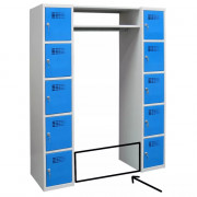 Tablette de rangement bas pour chaussures pour vestiaire penderie