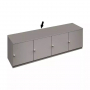 Top métallique pour vestiaire, acier robuste gris, 450 à 2250 mm