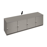 Top métallique pour vestiaire, acier robuste gris, 450 à 2250 mm