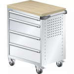 LISTA - Chariot d'atelier 36x27E avec dessus en hêtre