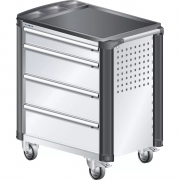 LISTA - Chariot d'atelier 36x27E avec dessus en plastique ABS et protection des angles
