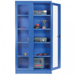 Armoire d'atelier à portes vitrées