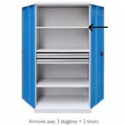 Etagère supplémentaire pour armoire d'atelier suréquipée
