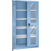 LISTA - Armoire à portes battantes à fenêtre transparente