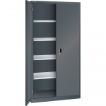 LISTA - Armoire à portes battantes en tôle pleine à serrure à code avec badge électromagnétique