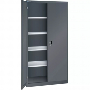 LISTA - Armoire à portes battantes en tôle pleine à serrure à code avec badge électromagnétique