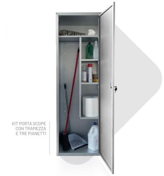 Armoire Métallique 2 Places PRATIKO – 50x50x175 Cm – Gris – Avec Serrure – Neuf