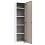 Armoire bureau monobloc Armet France, acier 8/10, portes battantes blanches RAL 9038
