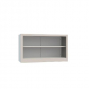 Armoire Casiers Bureau - Portes & Etagères Réglables - Gris - ARMET