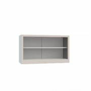 Armoire Casiers Bureau - Portes & Etagères Réglables - Gris - ARMET
