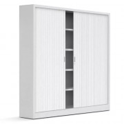 Armoire de bureau à rideaux, 2 portes – démontée
