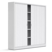 Armoire de bureau à rideaux, 2 portes – démontée