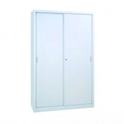 Armoire de bureau haute à portes coulissantes