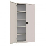 Armoire de Bureau Monobloc  Clé ou Poignée - 1000x450x2000mm -  Gris  - ARMET