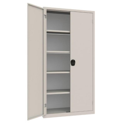 Armoire de Bureau Monobloc  Clé ou Poignée - 1000x450x2000mm -  Gris  - ARMET