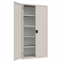 Armoire de Bureau Monobloc  Clé ou Poignée - 1000x450x2000mm -  Gris  - ARMET