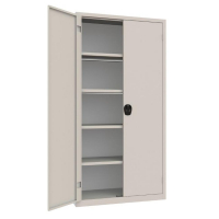 Armoire de Bureau Monobloc Clé ou Poignée - 1000x450x2000mm - Gris - ARMET Armoire de Bureau Monobloc Clé ou Poignée - 1000x450x2000mm - Gris - ARMET