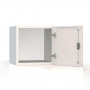 Armoire de bureau monobloc sans socle, acier peint époxy, 1 ou 2 portes RAL 9038