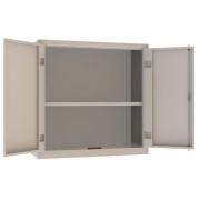 Armoire de Bureau Monobloc  sur socle - 1000x450x1000mm - Gris  - ARMET
