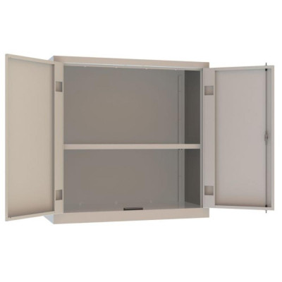 Armoire de Bureau Monobloc  sur socle - 1000x450x1000mm - Gris  - ARMET