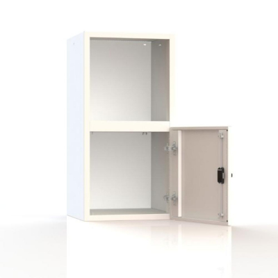Casier monobloc suspendu en acier, Armet France, blanc RAL 9003 avec serrure 3 points