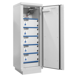 Armoire 1 porte à compartiments pour le stockage de batteries lithium