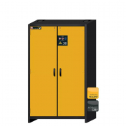 Armoire anti-feu pour produits inflammables avec rétention 56 L et résistance 30 min
