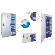 Armoire de sécurité anticorrosion en mélaminé pour acides et bases