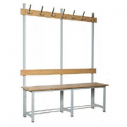 Banc vestiaire combiné acier/bois simple