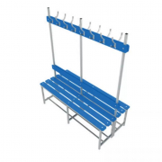 Banc vestiaire combiné acier/phénolique double