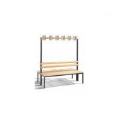 Banc vestiaire double pratique et solide sans grille porte-chaussures