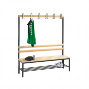 Banc vestiaire simple pratique et solide avec grille porte-chaussures