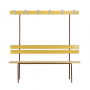 Bancs Vestiaire Multiplace avec 6 Patères Double Tête - Bois Massif & Acier - CARAY