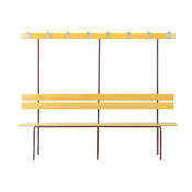 Bancs Vestiaire Multiplace avec 8 Patères Double Tête - Bois Massif & Acier - CARAY
