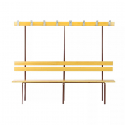 Bancs Vestiaire Multiplace avec 8 Patères Double Tête - Bois Massif & Acier - CARAY