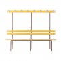 Bancs Vestiaire Multiplace avec 8 Patères Double Tête - Bois Massif & Acier - CARAY