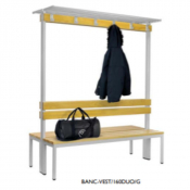 Bancs vestiaire Porte Manteau Simple ou Duo - 4, 6 ou  8 ou 2x4 à 2x8 crochets - Multi Dimensions