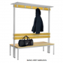Bancs vestiaire Porte Manteau Simple ou Duo - 4, 6 ou  8 ou 2x4 à 2x8 crochets - Multi Dimensions