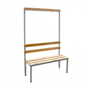 Bancs Vestiaire Porte Manteaux Patères Simple ou Double Face - 2 à 8 Places - Bois & Acier