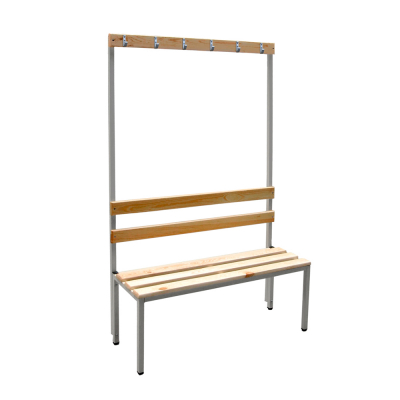 Bancs Vestiaire Porte Manteaux Patères Simple ou Double Face - 2 à 8 Places - Bois & Acier